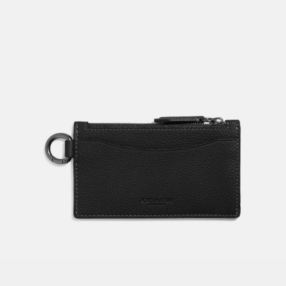 Mens Coach Zip Card Case